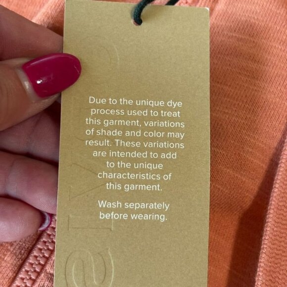 Orvis Womens Orange Full-Zip Lightweight Hoodie, Side Pockets - Picture 5 of 10